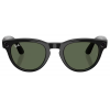 Умные очки Ray-Ban Meta* Headliner Gen 2 Shiny Black, Солнцезащитные линзы G-15 Green (RW4013), размер L
